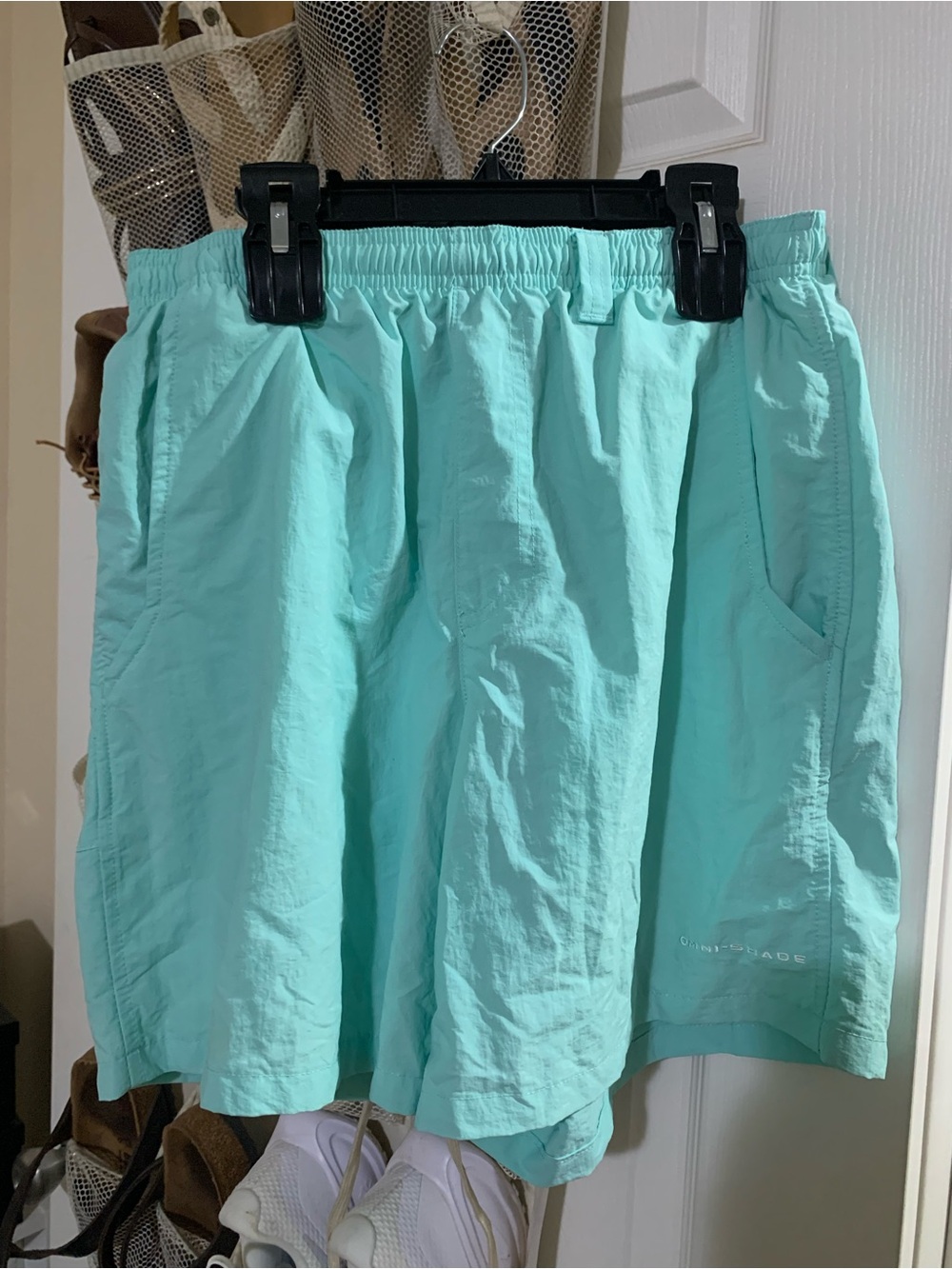 Columbia Light Aqua Athletic Men's Shorts
